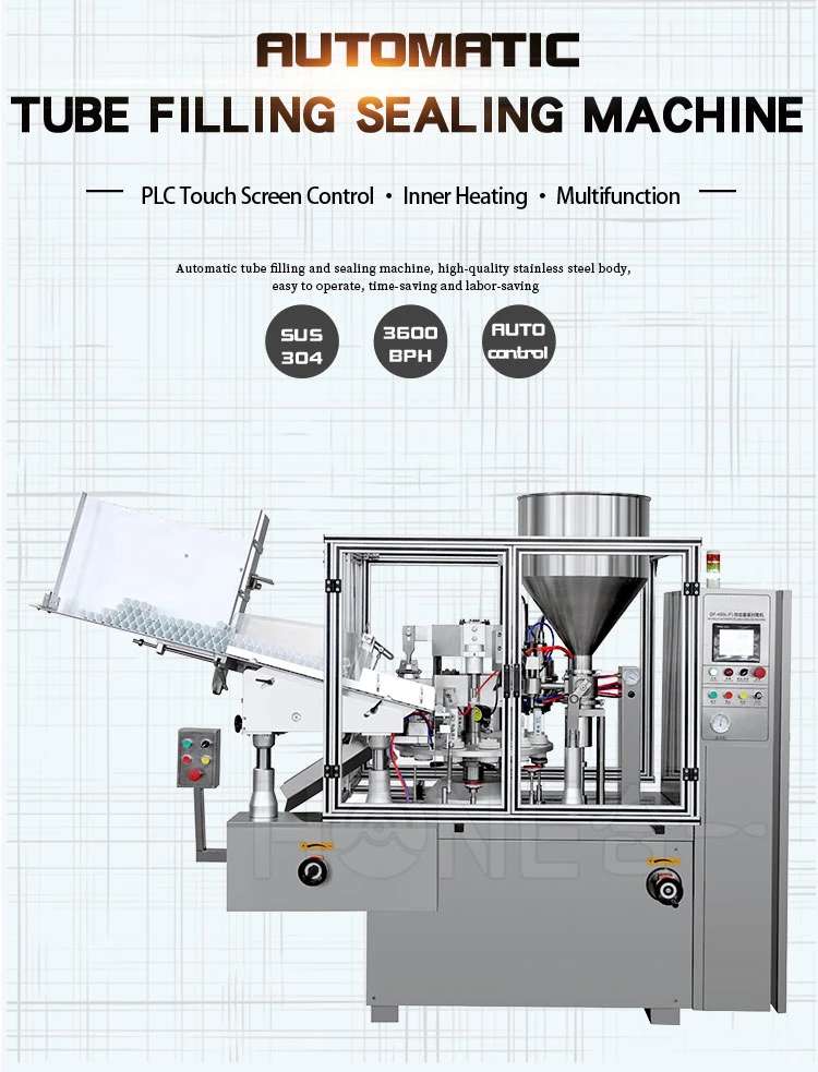 Hone Tube Filler and Sealer for Hair Cream Body Lotion Chocolate Paste Pigment Tube Filling Sealing Machine