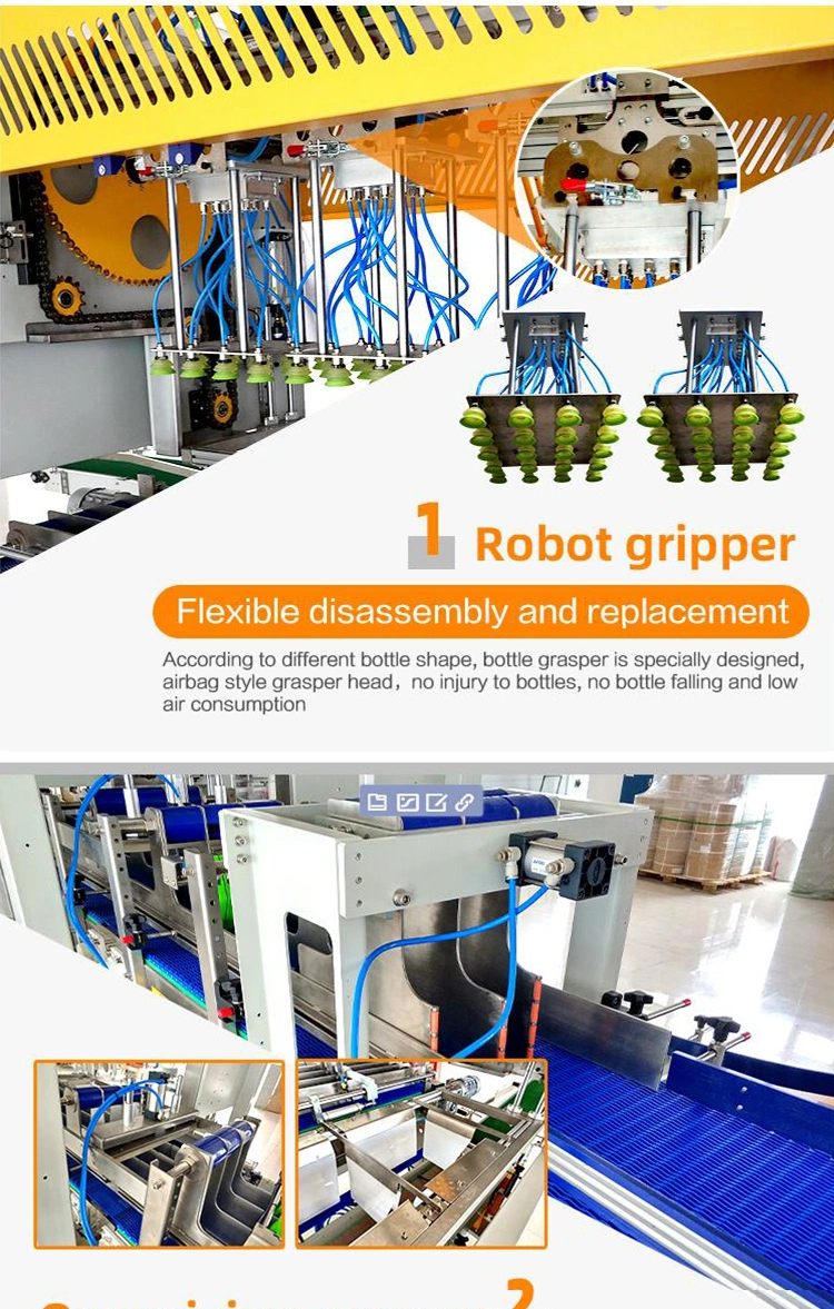 Fully Automatic Grab Type Carton Box Low Price Packing Machine Case Packer for Glass Bottles