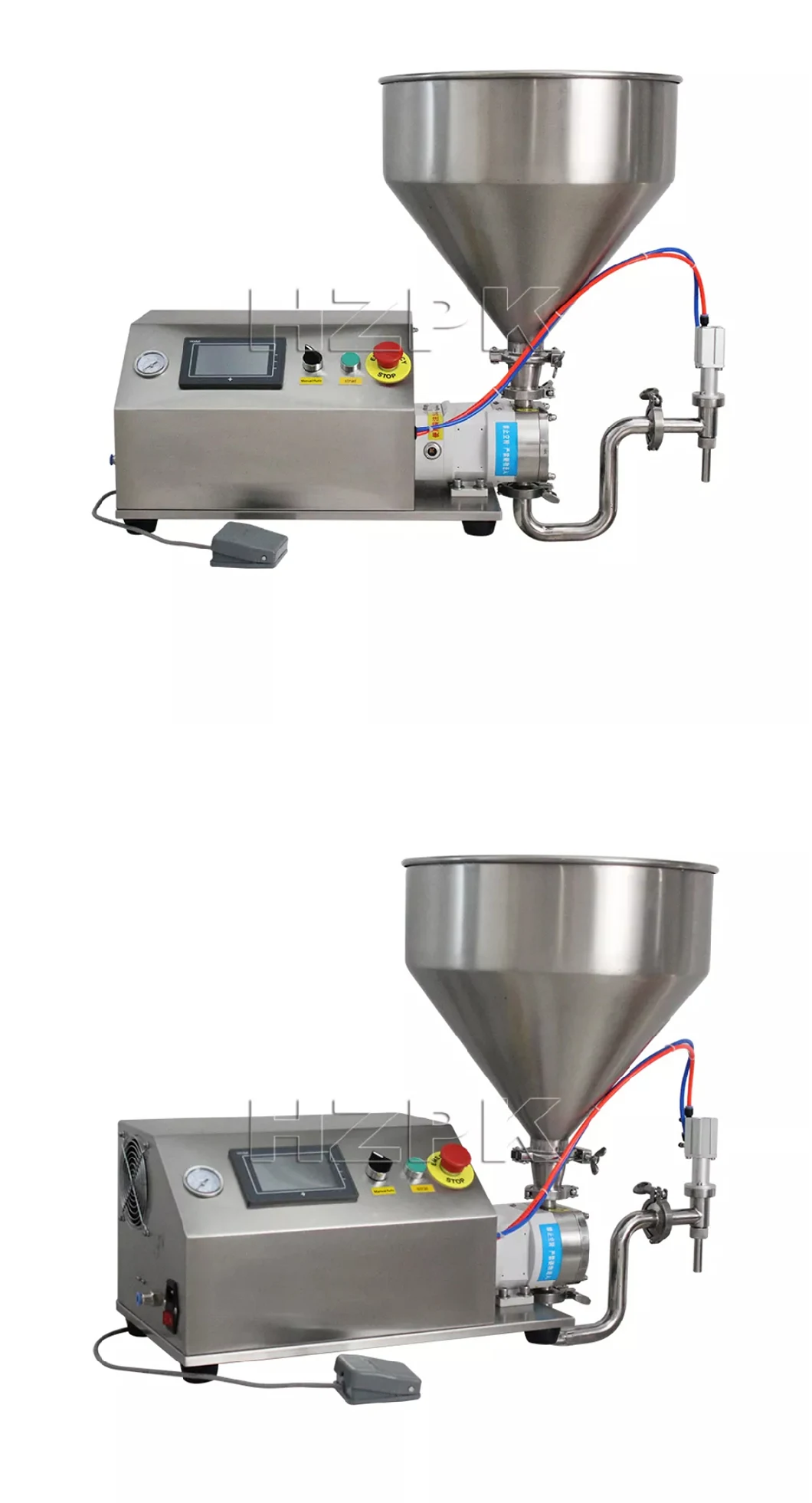 Hzpk Tabletop Semi Auto Rotor Pump Detergent Shampoo Lubricant Oil Filling Machine Price