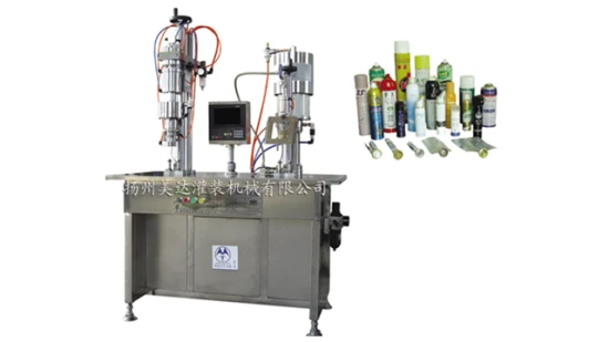 PLC Control Semi Automatic Bag on Valve Bov Aerosol Spray Can Filling Machine