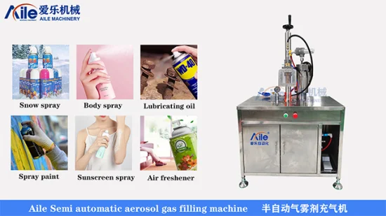 Small Type Easy Operate Semi Automatic LPG Refilled Equipment Snow Spray Aerosol Gas Filling Machine